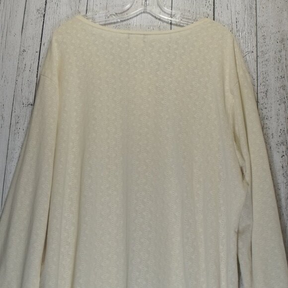 Fashion Formulas Womens Dressy Cream Button Front Tunic Top Size 2X - Picture 6 of 8